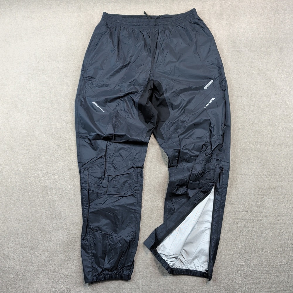 Pearl Izumi Size L Men's Cycling Wind Pants Black Reflective Gorpcore 4176
